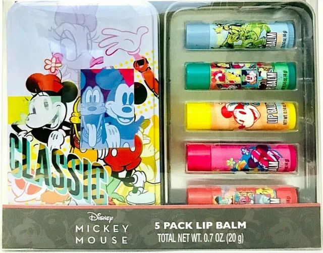 Centric Beauty Disney Mickey Mouse 5 Pack Lip Balm With Collectible Tin