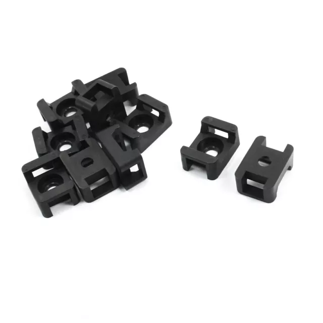 Soporte de sujeción de cable 9mm ancho Base de brida de montaje tipo silla 10pcs