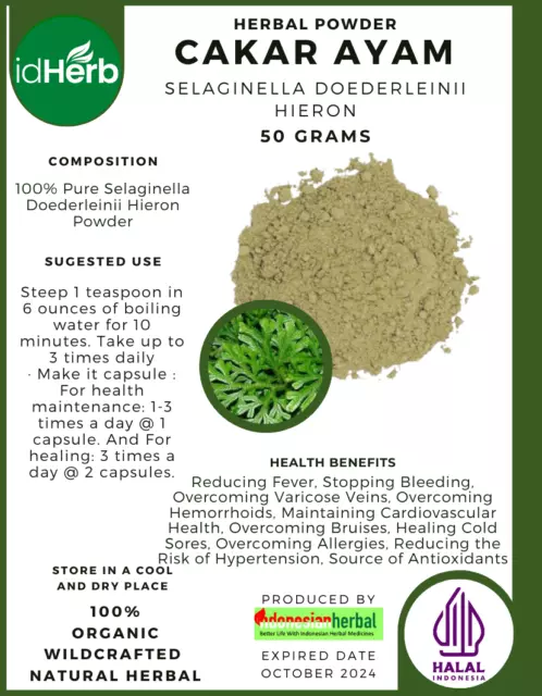 [idHerb] POWDER SELAGINELLA DOEDERLEINII H. CAKAR AYAM NATURAL ORGANIC HERBAL