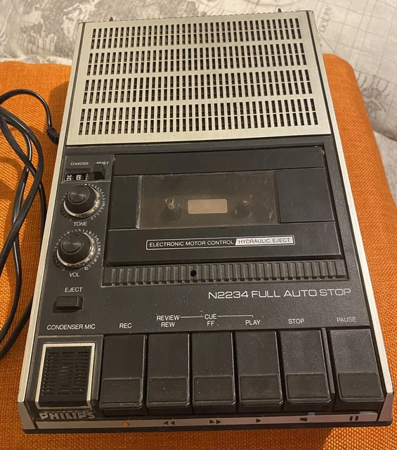 Registratore Portatile Vintage Philips Nn2234 Con Libretto Istruzioni