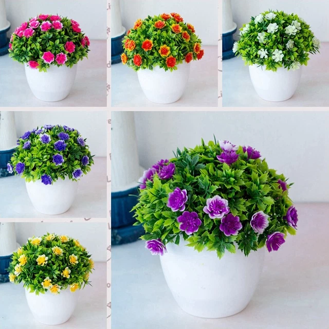 Artificiel Plante en Pot Bonsaï Faux Blumenkugel Accueil Bureau Décor