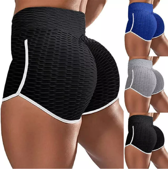 Womens Booty Sports Yoga Shorts Fitness Running Workout Gym Hot