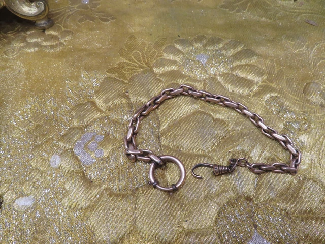 Chaine De Montre à Gousset Ancienne En Métal Doré - 88 Cm - Occasion Vintage