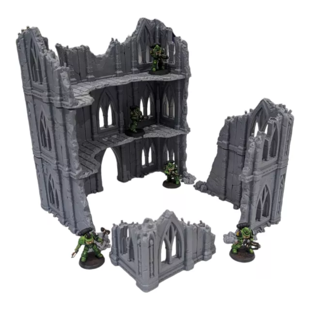 Warhammer 40K - Wargaming Terrain - City Ruins - Large Building - Two Storey