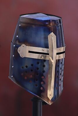 18" Medieval Great/Templar/Crusader Knight Helmet halloween Costume replica gift 5