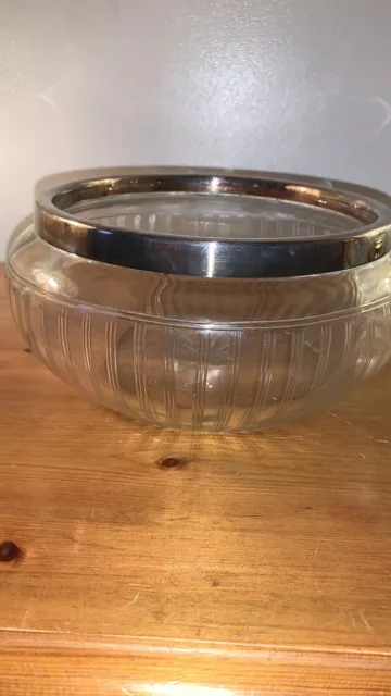 Vintage Art Deco Style  Bowl 9” At Widest Approx Beautiful Well Used