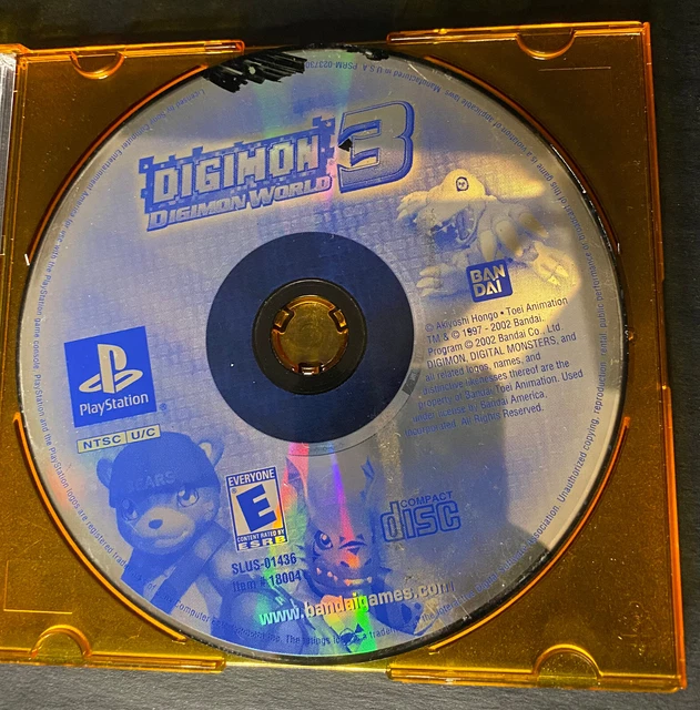 DIGIMON WORLD 3 Sony PlayStation 1 PS1 Disc ONLY AS IS Scratched Not