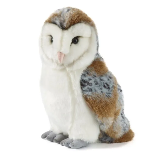 Barn Owl Plush Soft Toy Bird of Prey Teddy by Living Nature. Wild Life Gift 28cm