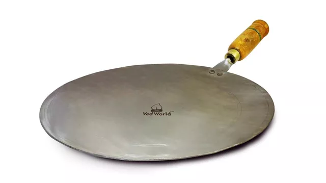 Tawa hierro roti chapati utensilio de cocina sartén combo parrilla mango acero 2