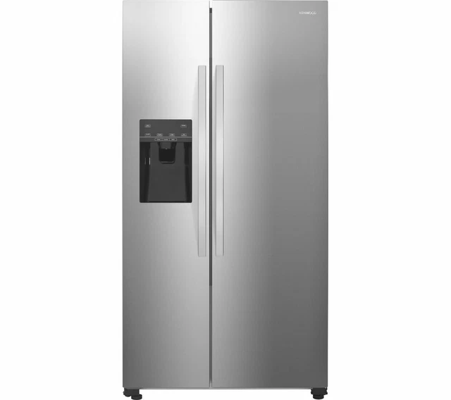 KENWOOD AMERICAN STYLE Fridge Freezer Frost Free Silver KSBSDIX16 Side ...