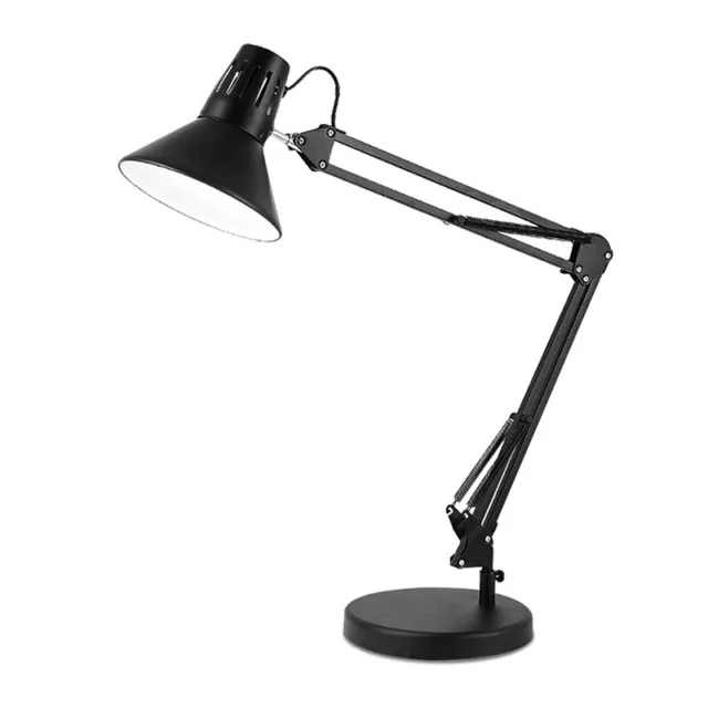 lampada da tavolo scrivania braccio girevole snodabile regolabile in metallo E27