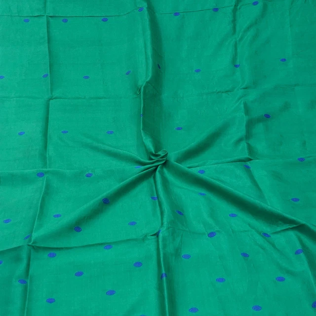 Tissu Sari Vintage Vert 100% Soie Pure - 4.6m X 1.07m, Fait Main En Inde, Créatif