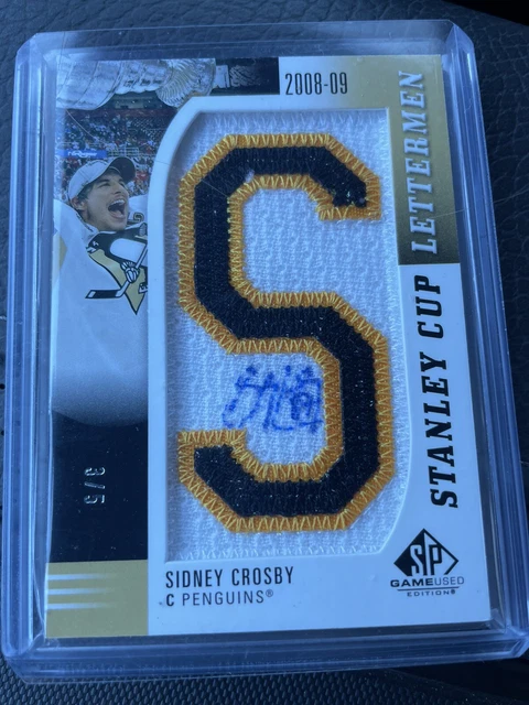2020-21 Sp Game Used Sidney Crosby Stanley Cup Lettermen Auto Patch 3/5