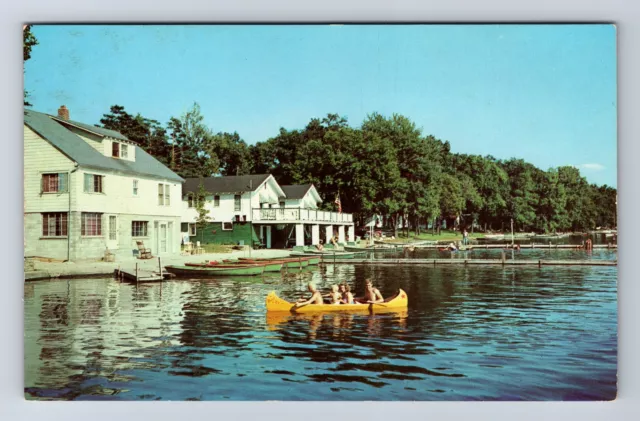 Angola IN-Indiana, Crooked Lake Hollywood Landing, Antique Vintage Postcard