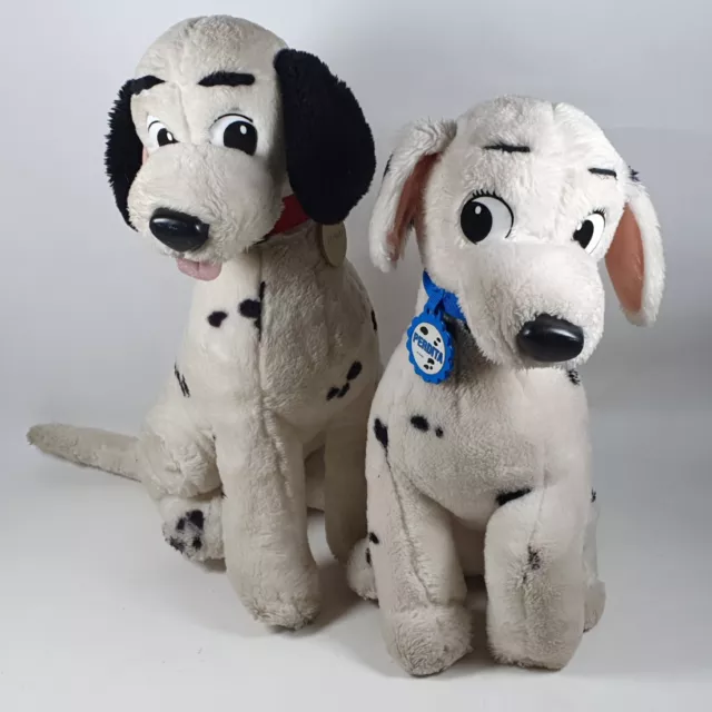 Pongo Perdita Vintage 101 Dalmations Soft Toy Bundle Lot Disney 1991 Mattel 15"