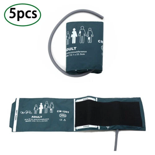 US-5pc Adult Single-Tube Blood Pressure Cuff NIBP Cuff 25-35cm Arm Circumference