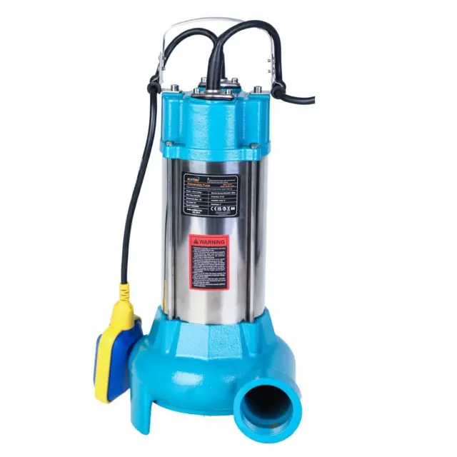Heavy Duty Submersible Sewage Water Pump With Shredder Cutter [Power:1100W]