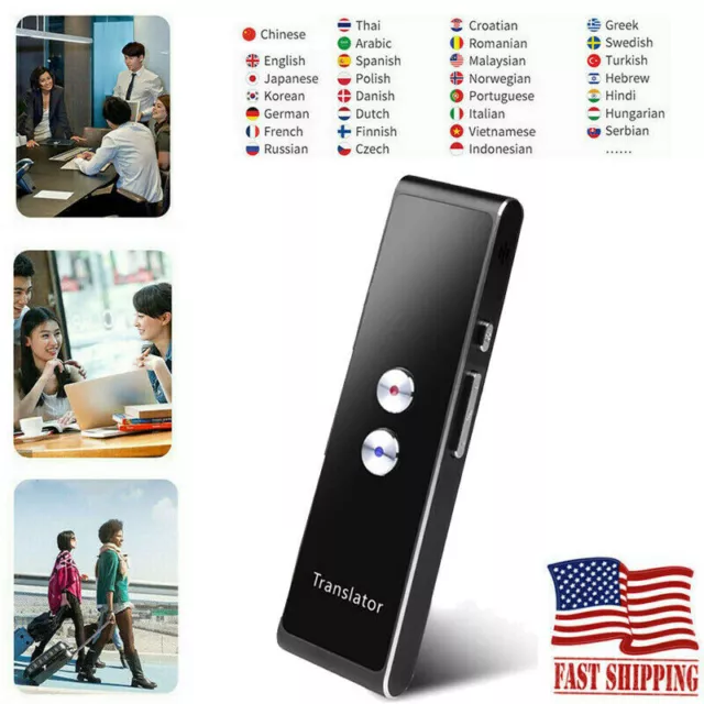 Portable Smart Two-Way Real Time 40+ Multi-Languages Translator Instant Voice US