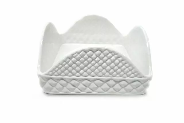 PORTATOVAGLIOLI DA TAVOLA Quadrato in Ceramica Decoro Bianco EUR 23,90 -  PicClick IT