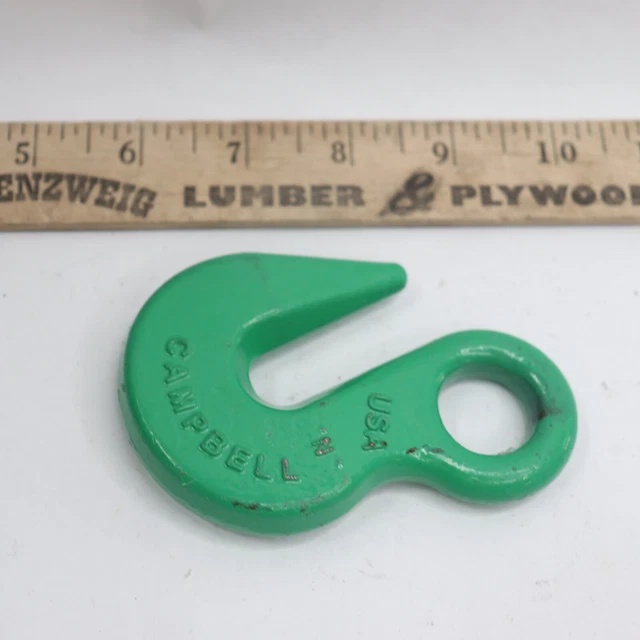 Campbell Eye Sling Hook Grade 100 Painted Green 3/8" G100