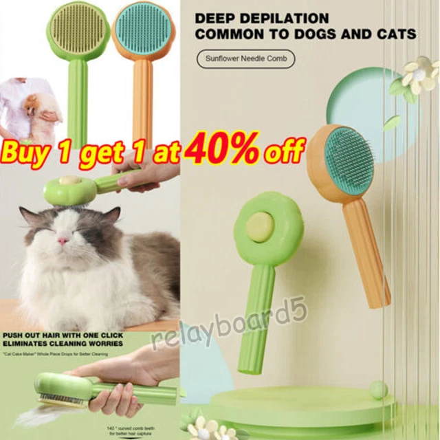 Plastic Pet Cat Brush Massage Comb Dog  Grooming Hair Beauty Cleaner Supplies US