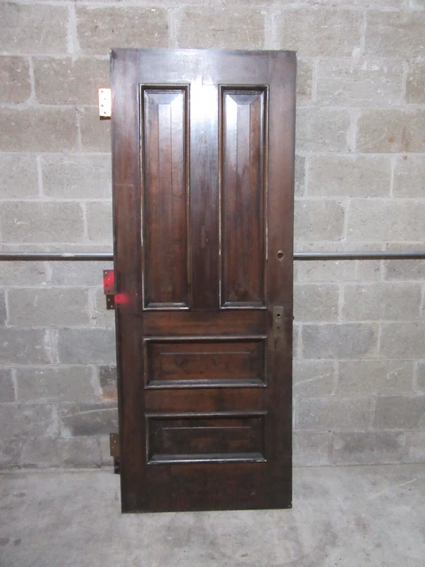 ~ Antique Walnut 4 Panel Door ~ 31.5 X 81.75 ~ Architectural Salvage