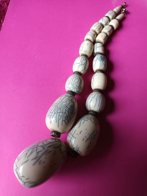 Collier Fin Ikita Paris Avec Perles En Céramique Et Résine - Bijou Multicolore Neuf Avec étiquettes