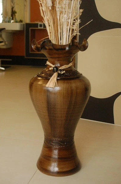 Grande amphore vase ancien tôle émaillée