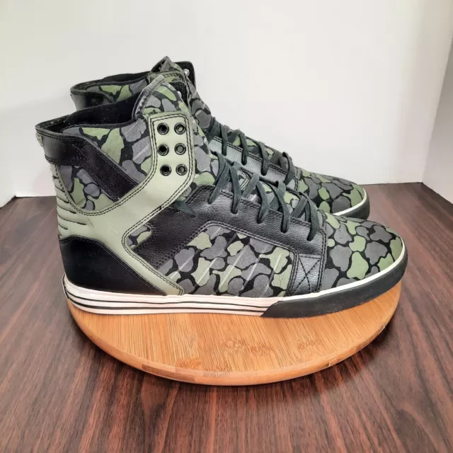 Supra Muska Skytop OG Mens Size 13 Shoes Green Camo Skate Sneakers Y2K Vintage