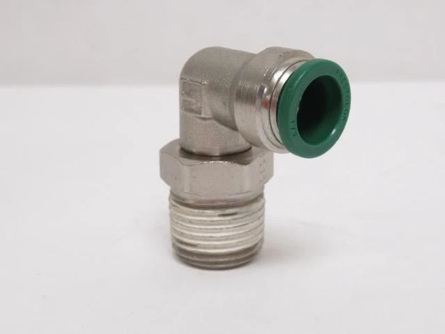 192044 New-No Box; Parker W169PLP-8-8 Brass Swivel Elbow 90Deg; 1/2"PTC x 1/2NPT