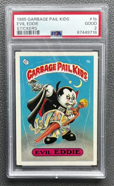 1985 Topps Garbage Pail Kids Original Series 1  #1b Evil Eddie PSA 2