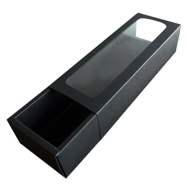 10PZ Scatola di Carta Kraft Striscia di PVC Scatola Cassetto Mucca I8R6