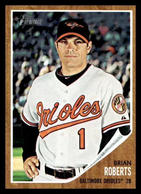 2011 Topps Heritage #6 Brian Roberts   Baltimore Orioles