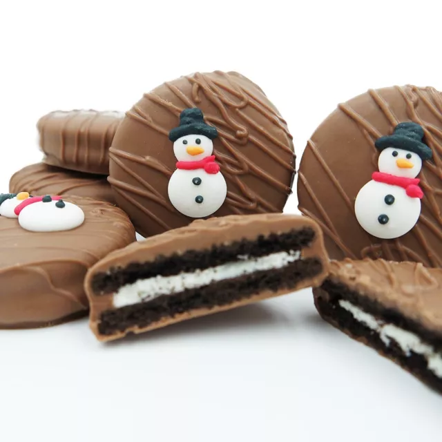 Philadelphia Candies Winter Holiday Snowman Milk Chocolate Covered OREO® Cookies