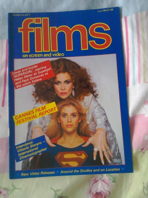 Films On Screen And Video July 1984 Supergirl Front Cover Very Good Condition