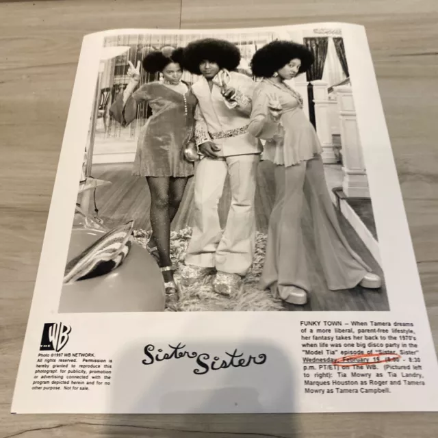 SISTER SISTER Press Photo TAMARA Tia MOWRY 8x10 Marques Houston WB Afro