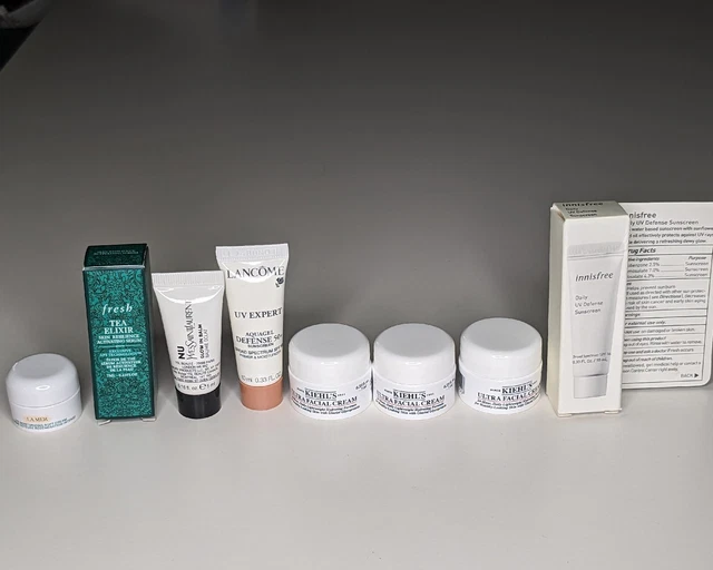 La Mer YSL Lancome Kiehls Innisfree Fresh Trial Samples Skincare Primer Bundle