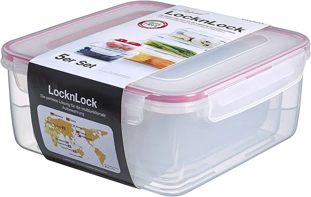 Glass Lock Contenitore Quadrato In Vetro 1200 Ml – Ermetico, Per Microonde E Forno, Privo Di BPA
