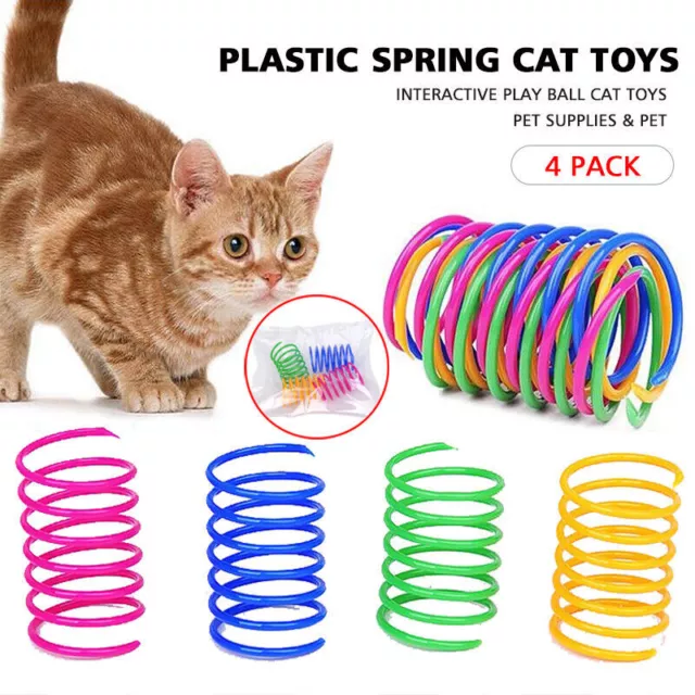 12 Stücke Katze Spielzeug Bunte Spirale Katzen Spielzeug Frühling Kunststoff T