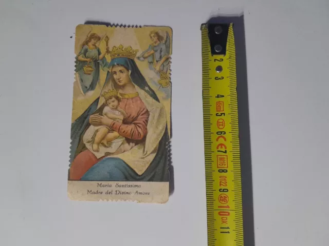 Maria Santissima Madre del Divino Amore  Antico 1883 HOLY CARD SANTINO