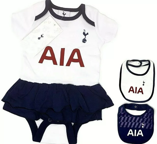 Tottenham Hotspur Fc Girls Spurs Babies Tutu Body Short Sleeve Baby Grow Dress