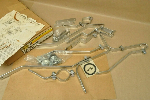 NOS Vtg Period Bates Honda Gold Wing GL1100 Chrome Saddlebag Mounting Bar Kit