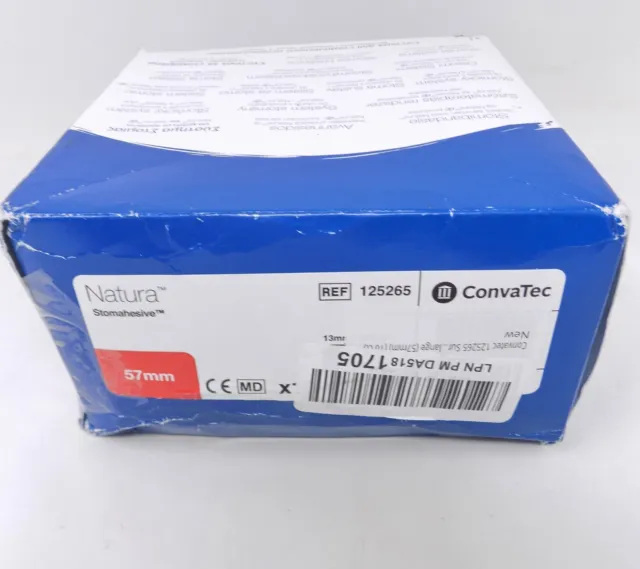 Convatec Natura Flexible Skin Barrier Stomahesive 125265 57mm 10 Count EXP 2027!