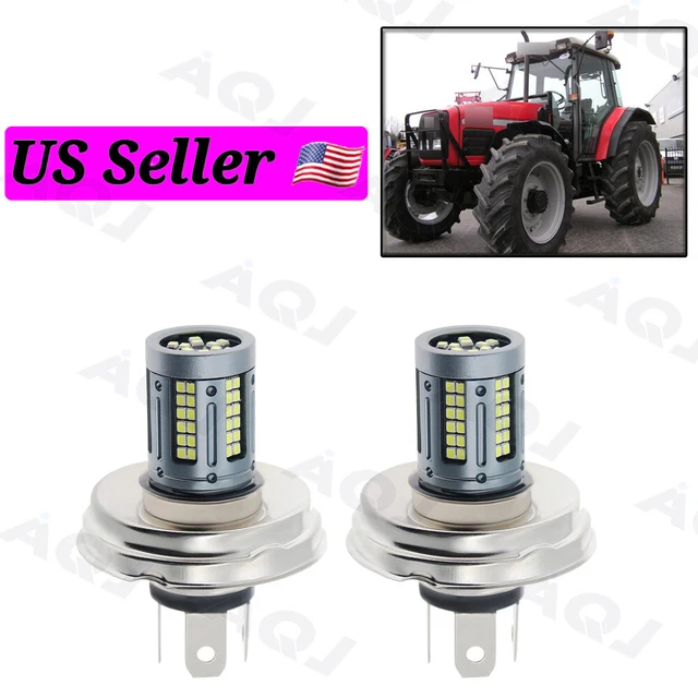 2 LED Super Bright Bulbs For Massey Ferguson MF 5460 T3 SISU, MF 5445 headlights