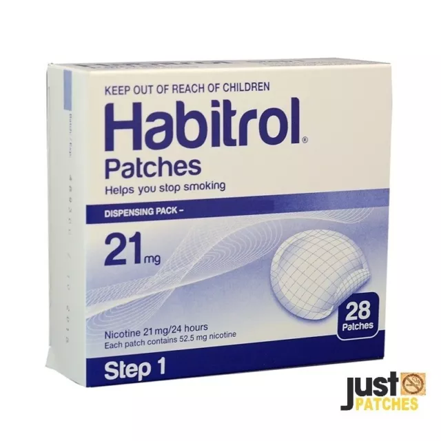 STEP 1 HABITROL TRANSDERMAL NICOTINE PATCH 21 mg (10 boxes 280 patches) NEW