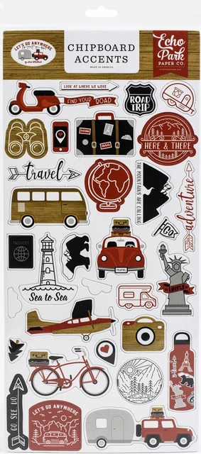 Acentos de aglomerado Let's Go Anywhere de 6""X13