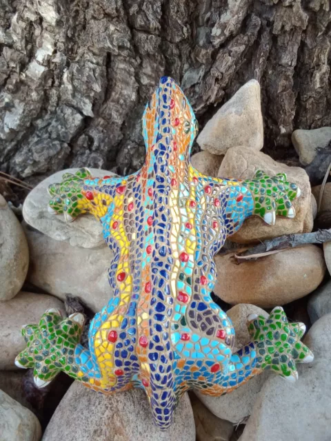 Gaudi Barcelona Ceramic Mosaic Guell Park  Dragon Lizard 4.5"
