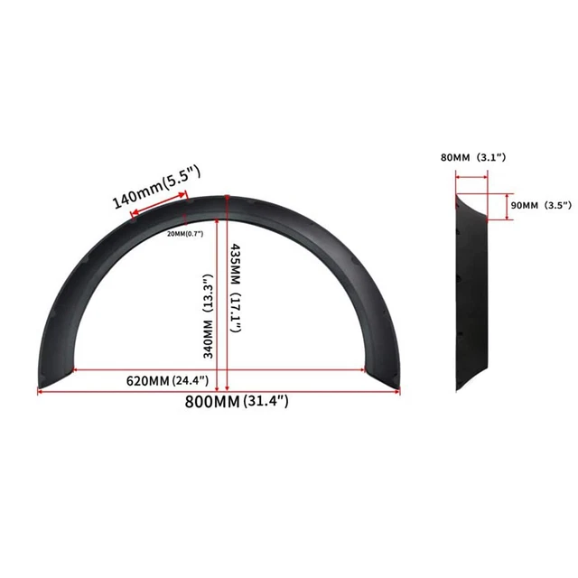 FOR CHEVY CHEVROLET Nova Fender Flares Over Wide Wheel Arches Body Kit