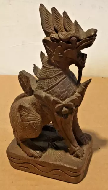 Hand Carved Wooden Chinese Animal Figure.
