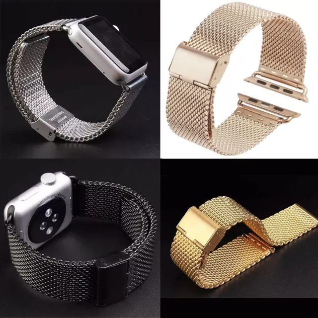 Milanese Loop Band Stainless Steel Wrist Strap For Apple Watch Series 7 6 5 4 3